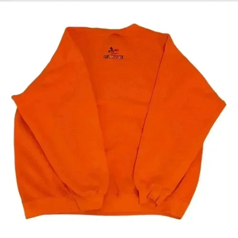 Vintage Tony Stewart NASCAR Crewneck Sweatshirt Orange Graphic Print Men’s